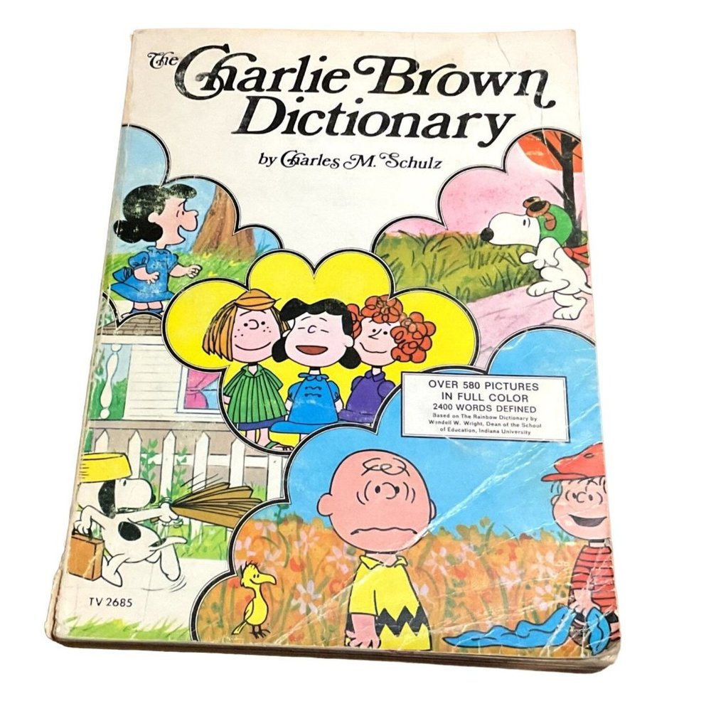Vtg The Charlie Brown Dictionary 1975 2nd Print by Charles M Schulz Paperback